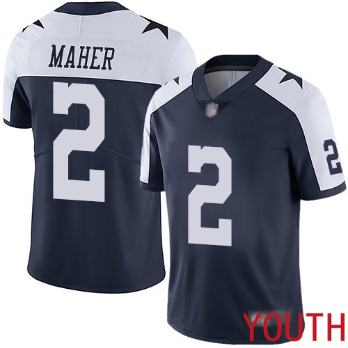 Youth Dallas Cowboys Limited Navy Blue Brett Maher Alternate #2 Vapor Untouchable Throwback NFL Jersey->youth nfl jersey->Youth Jersey